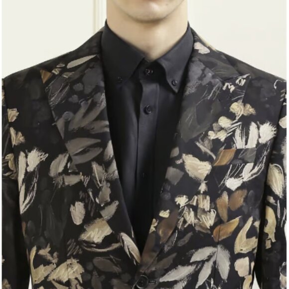 Ted Baker Cotton Jersey Floral Slim Fit Suit Jacket Men’s Size 5 (XL US) NWT - Picture 7 of 15